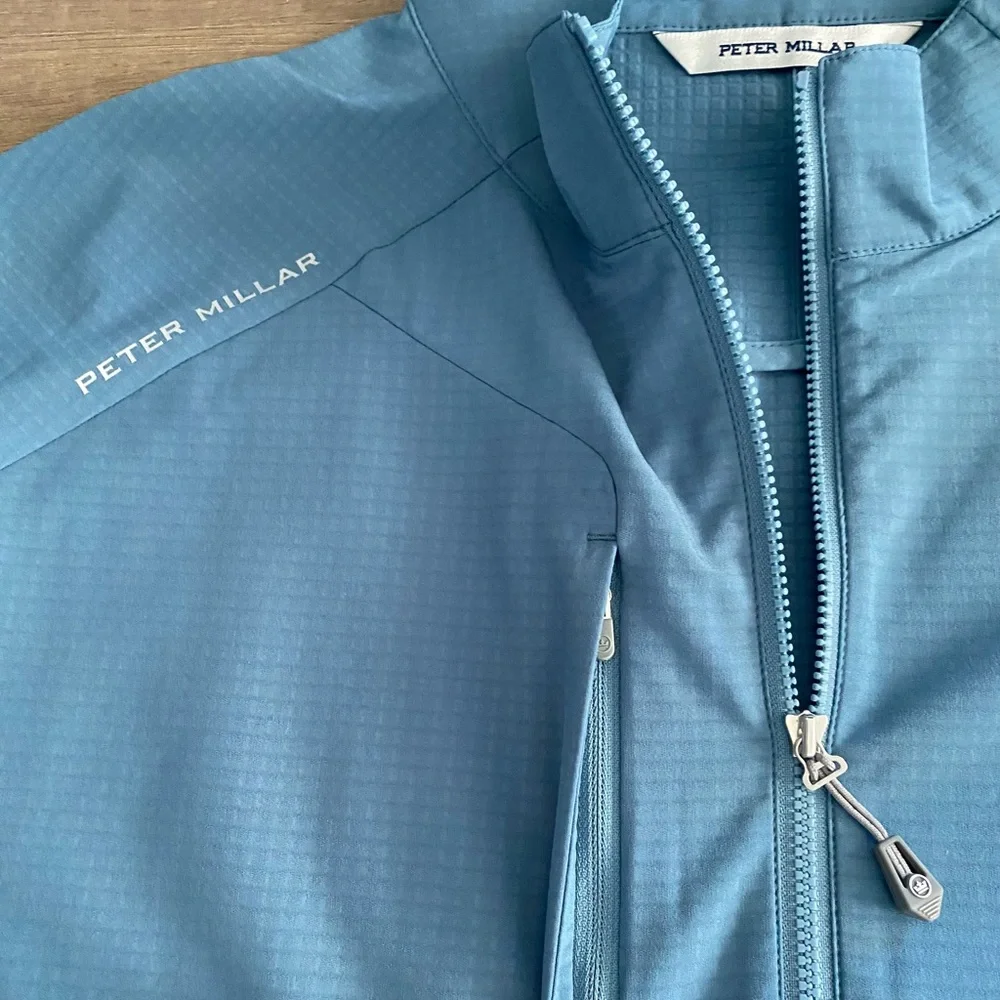 NWT PETER MILLAR‎ Golf Men’s Jacket Rainfall Blue MF23EZ25 Size XL - Picture 9 of 11